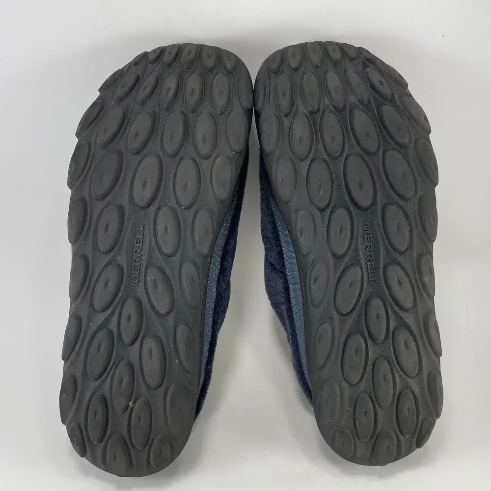 Merrell Hut Moc 2 Slide Cozy Mens Size 9 Sea Fleece Slip On Slippers Comfort